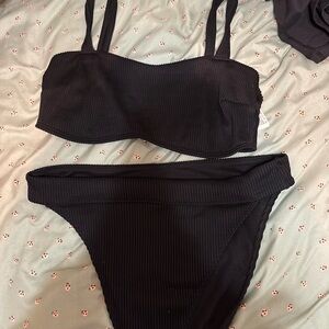 Hollister Black Ribbed Swimwear